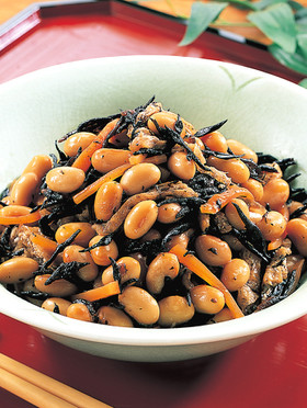 大豆とひじきの煮物